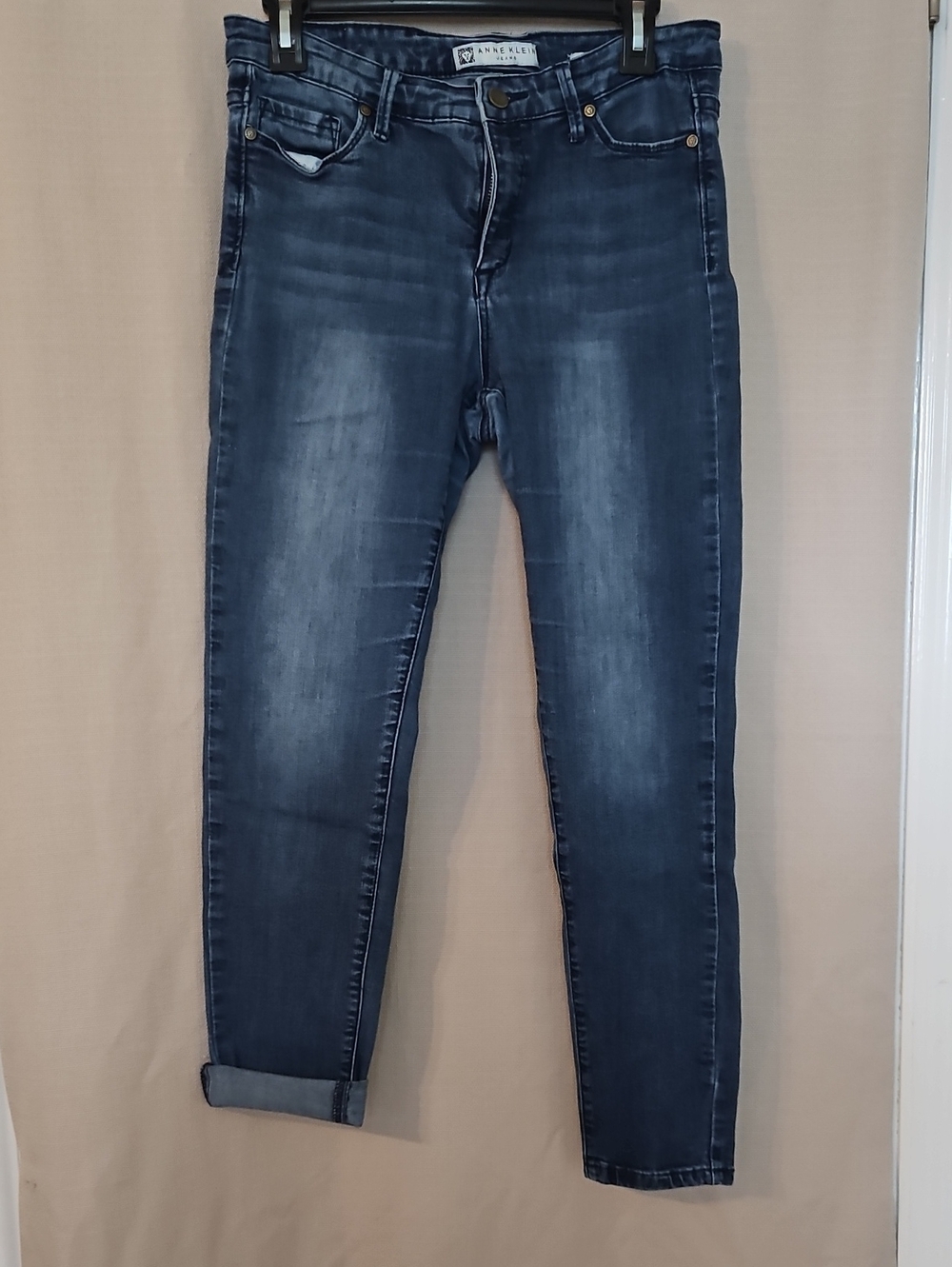 Anne Klein Dark Blue Skinny Stretch Jeans